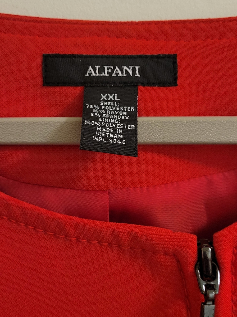 ALFANI Bright Red Ruffle Sleeve Zip-Up Coat SIZE XXL(16) - Picture 2 of 5